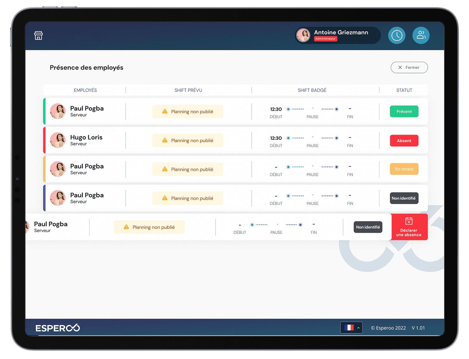 Logiciel pur gérer les plannings de travail