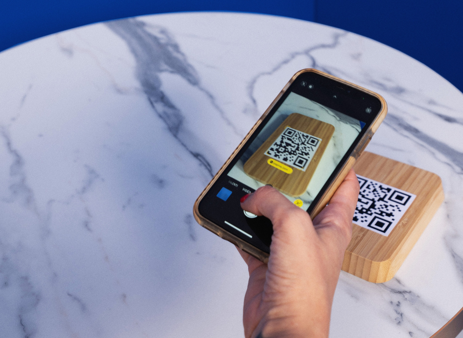 Menu digital avec Smartphone